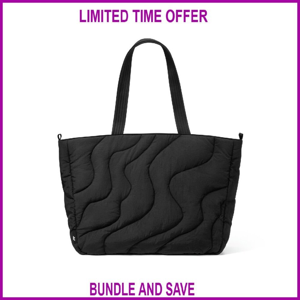 14-inch Puffy Laptop Tote Bag Lightweight Work Tote Padded Compartment